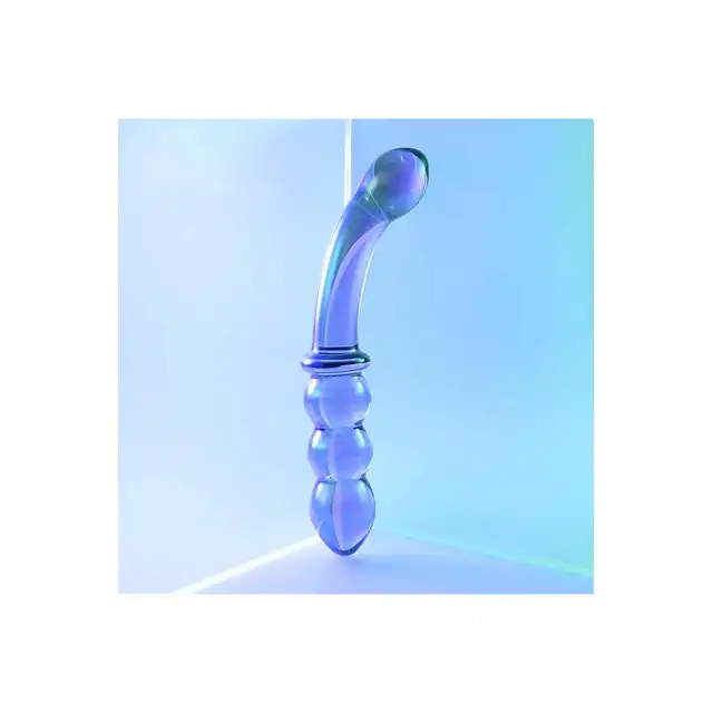 Gender X - Lustrous Galaxy Wand - szklane dildo w zielono-niebieskim kolorze. Nieporowate