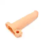 Kiotos - Realistic Sleeve 19 cm - przedłużka na penisa z ringiem oraz stymulatorem łechtaczki. Dodatkowa przyjemność gwarantowana!