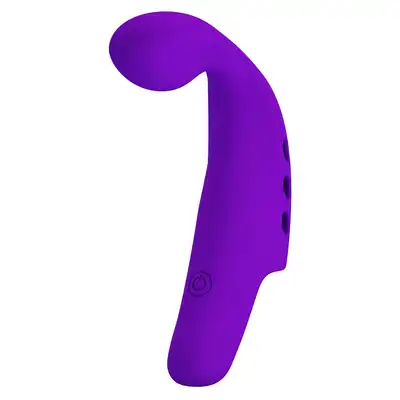 Pretty Love - Fingering Vibrator Gordon Purple. Wibrator na palec z wygiętą końcówką do stymulacji punktu G, precyzyjne i ukierunkowane wibracje