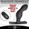 Master Series - P-Spot Plugger Anal. Wyprofilowany wibrujący korek analny z uprzężą do stymulacji punktu P