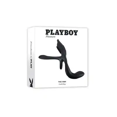 Playboy - The 3 Way - ring na penisa z trzema dodatkowymi stymulatorami! Dodaj sobie i drugiej osobie niesamowitej przyjemności!
