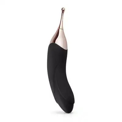 Easy Toys - Pointer Vibe Black. Precyzyjny wibrator do stymulacji łechtaczki, smukłą zaokrągloną i elastyczna końcówka