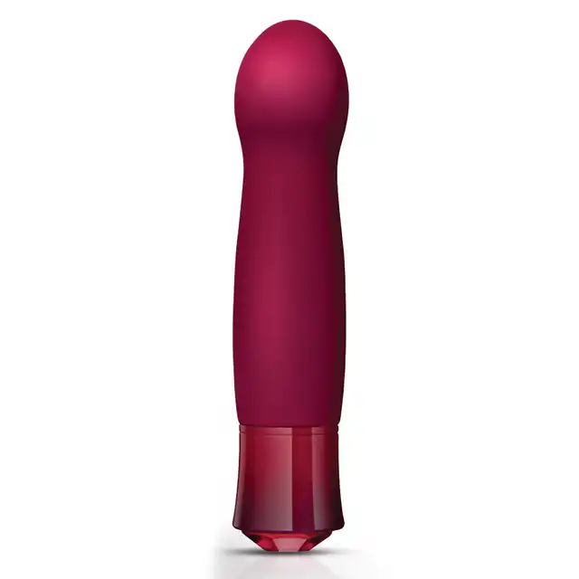 Oh My Gem - Classy Garnet Red - odkryj intensywność przyjemności z klasycznym wibratorem do punktu G w burgundowym kolorze!