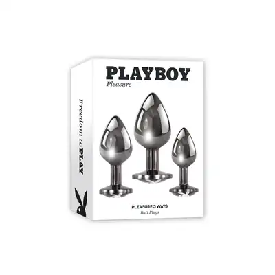 Playboy - Pleasures 3 Ways - treningowy zestaw analny. Odkryj nowe horyzonty przyjemności z ikonicznym króliczym designem