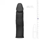Easy Toys - The Extender Black. Czarna silikonowa przedłużka na penisa, realistyczny design z żyłkowatym trzonem