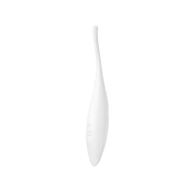 Satisfyer - Twirling Joy White. Precyzyjny wibrator do stymulacji łechtaczki i miejsc erogennych, stymulacja cyrkulacyjnymi wibracjami