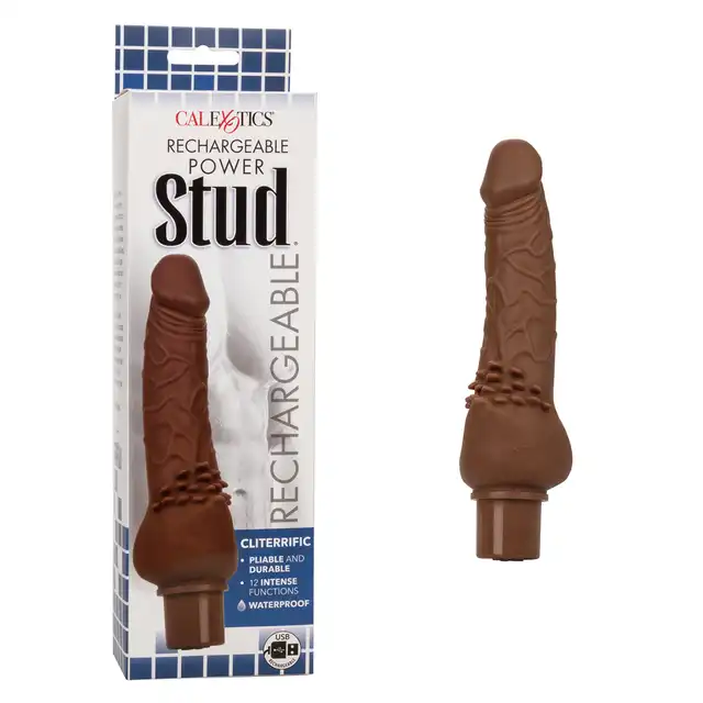 Rechargeable Stud Cliterrific Brown skin tone