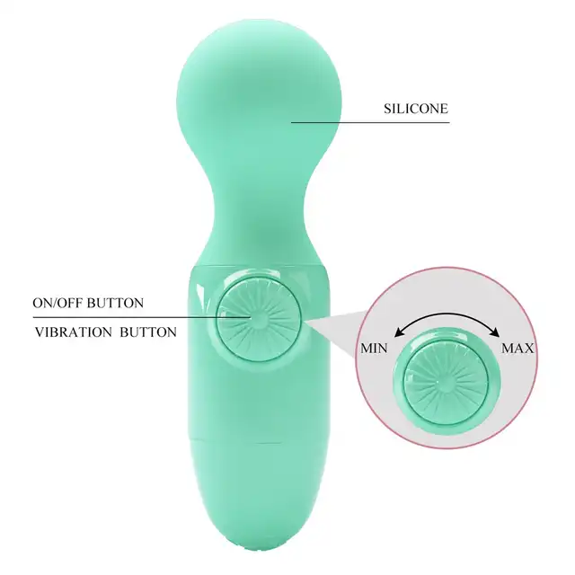 Pretty Love - Mini Stick Little Cute Green. Niewielka różowa magiczna różdżka o ogromnej mocy, przynosi maksimum przyjemności i pozwala na eksperymentowanie