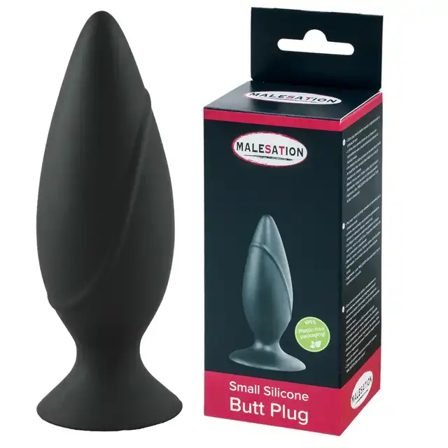 Malesation - Silicone Plug Small. Komfortowa mała wtyczka analna wykonana z silikonu z szeroką podstawą. 