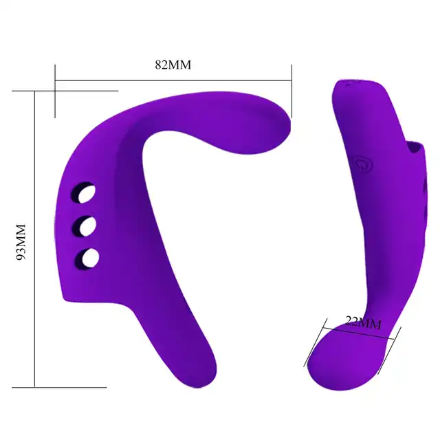 Pretty Love - Fingering Vibrator Gordon Purple. Wibrator na palec z wygiętą końcówką do stymulacji punktu G, precyzyjne i ukierunkowane wibracje