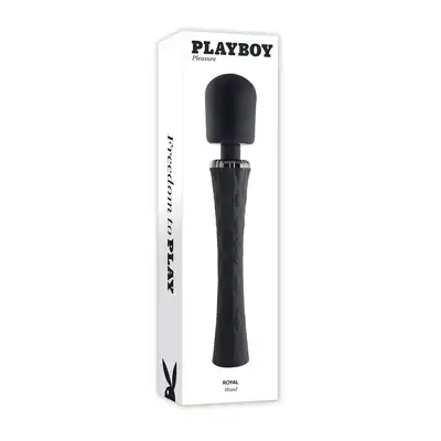 Playboy - Royal Wand - moc i przyjemność w jednym. Klasyczny wibrator w postaci magicznej różdżki wykonany z miękkiego silikonu! 