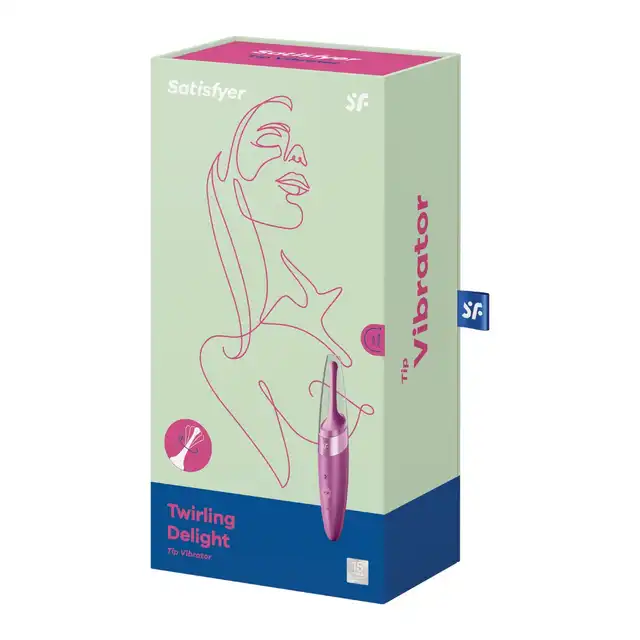 Satisfyer - Twirling Delight Berry. Wibrator łechtaczkowy do precyzyjnej stymulacji małą ruchomą główką, imponujący swoją mocą i eleganckim designem