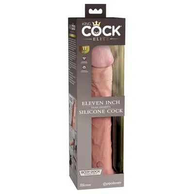 11 Inch 2Density Silicone Cock Light skin tone