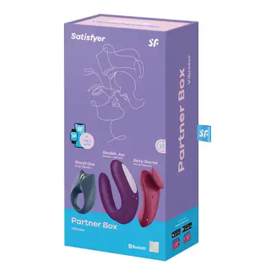Satisfyer - Partner Box 3. Zestaw trzech zabawek erotycznych dla par, ring erekcyjny, wibrator dla par i wibrator do bielizny
