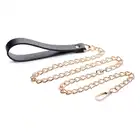 Master Series - Luxury Leash Black/Gold. Elegancka, złota smycz z obrożą idealna do BDSM 