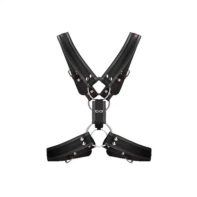 Ouch! - Scottish Harness - S/M. Krzyżowa, solidna uprząż męska w szkockim stylu. Świetny dodatek do sesji BDSM