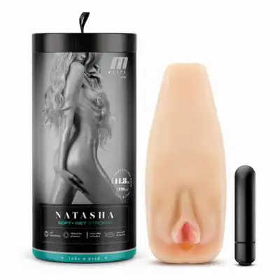 M Elite - Soft and Wet Natasha. Wyjątkowy, samonawilżający się, realistyczny masturbator z miękkiej cyberskóry. 