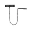 Bedroom Fantasies - Collar &amp; Leash One Size. Wegańska skórzana obroża z metalową smyczą, regulowany rozmiar i wysokiej jakości materiały