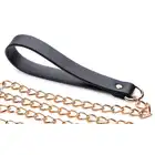 Master Series - Luxury Leash Black/Gold. Elegancka, złota smycz z obrożą idealna do BDSM 