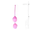 Easy Toys - Jiggle Mouse Pink. Różowe silikonowe kulki gejszy do treningu mięśni dna miednicy, naturalne wzmocnienie doznań