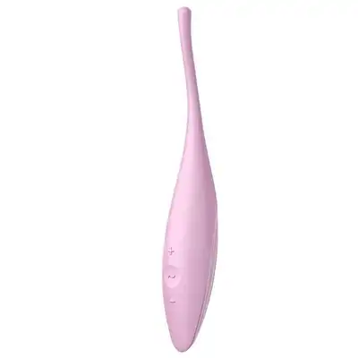 Satisfyer - Twirling Joy Pink. Precyzyjny wibrator do stymulacji łechtaczki i miejsc erogennych, stymulacja cyrkulacyjnymi wibracjami