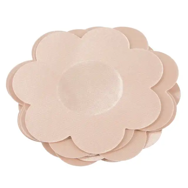 Cottelli Collection - Cloth Nipple Cover 6 pairs. Materiałowe naklejki na sutki w kształcie kwiatka, samoprzylepne. Idealne do stylizacji z głębokim dekoltem