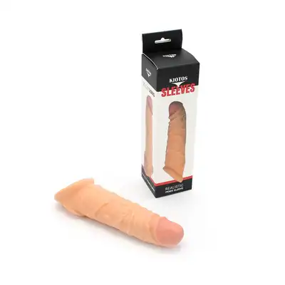 Kiotos - Realistic Sleeve 20 cm - realistyczna przedłużka na penisa dodająca długości i objętości! 