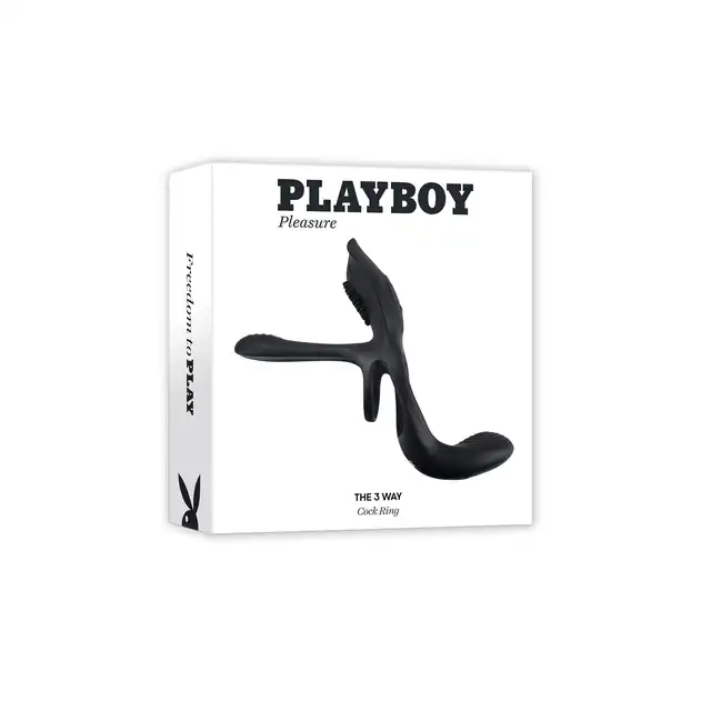 Playboy - The 3 Way - ring na penisa z trzema dodatkowymi stymulatorami! Dodaj sobie i drugiej osobie niesamowitej przyjemności!