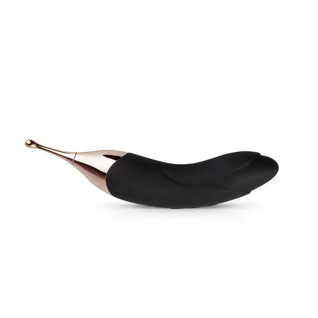 Easy Toys - Pointer Vibe Black. Precyzyjny wibrator do stymulacji łechtaczki, smukłą zaokrągloną i elastyczna końcówka