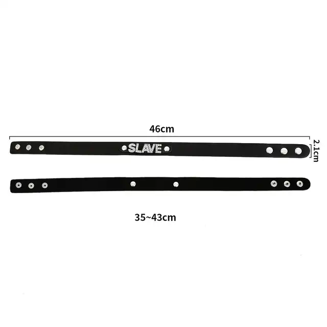 O-Products - Deluxe Collar Slave. Skórzana obroża z kryształkami i napisem SLAVE, odkryj nowe aspekty dominacji i uległości