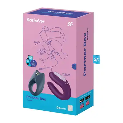 Satisfyer - Partner Box 2. Zestaw wibratorów dla par, wzmocnienie erekcji ringiem i dodatkowa stymulacja dla obojga 
