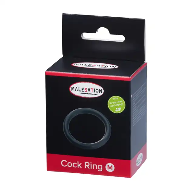 Malesation – Silicone Cock Ring M. Silikonowy pierścień erekcyjny w kolorze czarnym, 4 cm średnicy