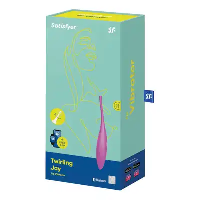 Satisfyer - Twirling Joy Purple. Precyzyjny wibrator do stymulacji łechtaczki i miejsc erogennych, stymulacja cyrkulacyjnymi wibracjami