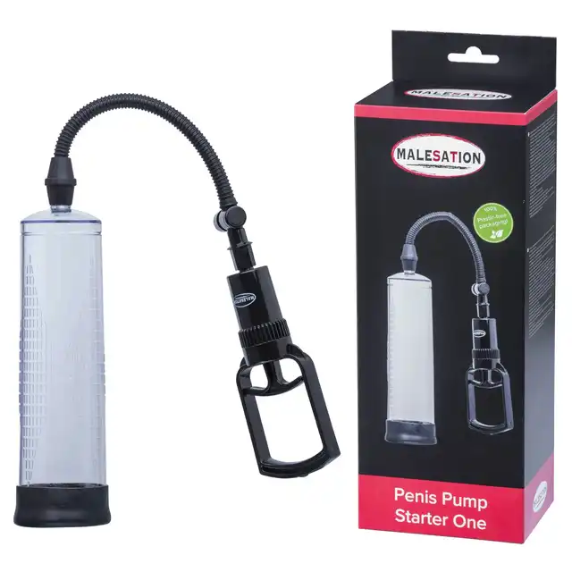 Malesation  - Penis Pump Starter One. Pompka powiększająca penisa ze skalą pomiarową 