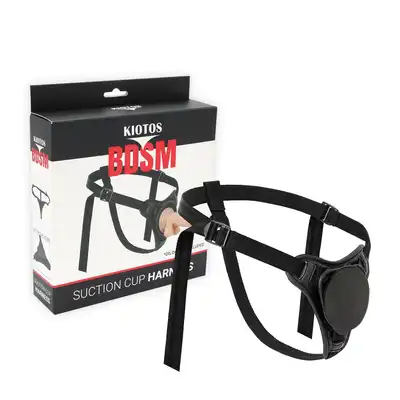 Kiotos - BDSM Suction Cup Harness - unikalna uprząż z opcją przypięcia wybranego dilda z przyssawką. Regulowane paski