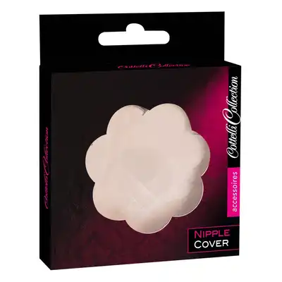 Cottelli Collection - Cloth Nipple Cover 6 pairs. Materiałowe naklejki na sutki w kształcie kwiatka, samoprzylepne. Idealne do stylizacji z głębokim dekoltem