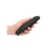 Shots Toys - Ribbed Multispeed Vibrator  Black. Klasyczny, silikonowy wibrator z regulacją intensywności wibracji, zasilany na baterie, o teksturowanej powierzchni