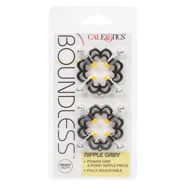 CalExotics - Boundless Nipple Grips. W pełni regulowane zaciski na sutki z 4 prasami, potężny uchwyt i zacisk w kształcie czterolistnych koniczyn