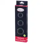 Malesation - Diamond Cock Ring Set. Zestaw efektownych silikonowych ringów erekcyjnych 