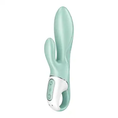 Satisfyer - Air Pump Bunny 5+ mint - wibrator z króliczkiem i ekscytującą opcją pompowania końcówki trzonu!