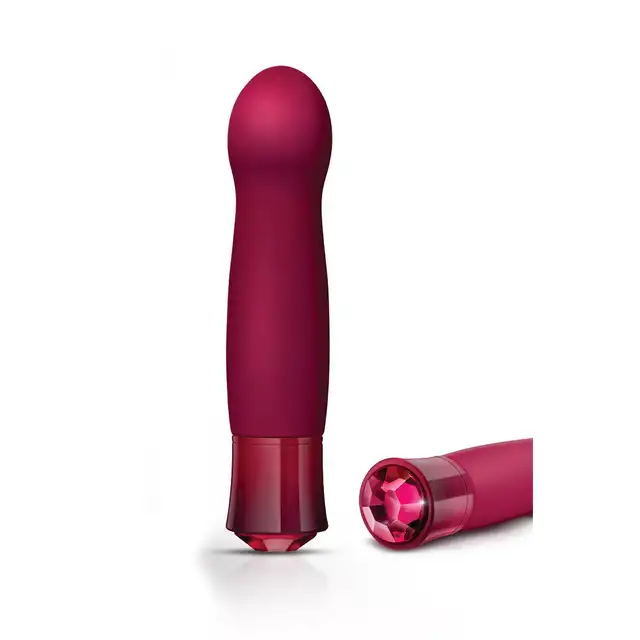Oh My Gem - Classy Garnet Red - odkryj intensywność przyjemności z klasycznym wibratorem do punktu G w burgundowym kolorze!