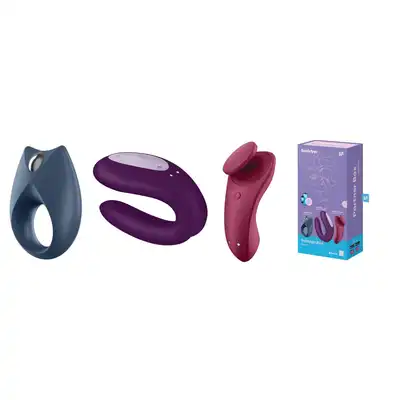 Satisfyer - Partner Box 3. Zestaw trzech zabawek erotycznych dla par, ring erekcyjny, wibrator dla par i wibrator do bielizny