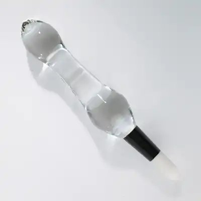 Joyride – Umberto D'il Dozzi. Luksusowe i eleganckie, szklane dildo z pędzelkiem i drewnianą szkatułką. Produkt premium. 