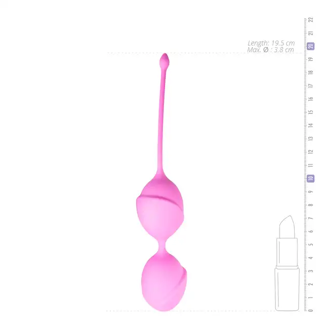 Easy Toys - Jiggle Mouse Pink. Różowe silikonowe kulki gejszy do treningu mięśni dna miednicy, naturalne wzmocnienie doznań