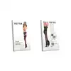 KOTEK - S010 S/M Stockings. Czarne pończochy z koronką na udzie, pięknie podkreślają nogi. Wykończone zmysłową kwiatową koronką