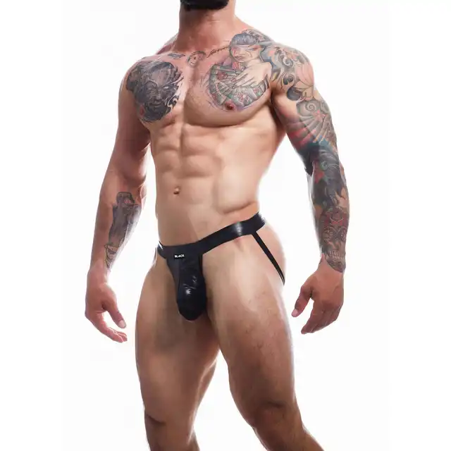 C4M - Ergonomic Black Jockstrap L - odważny jockstrap. Pokaz swoje pośladki i podkreśl styl!