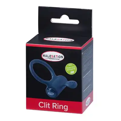 Malesation – Clit Ring. Wibrujący ring na penisa z języczkiem stymulującym łechtaczkę. Wysokiej jakości silikon. 