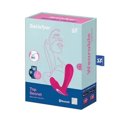 Satisfyer - Top Secret. Dyskretny wibrator podwójny do stymulacji punktu G i łechtaczki, idealny przyjaciel w podróży
