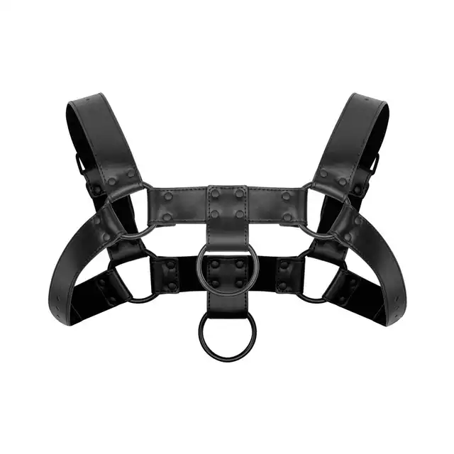 Bedroom Fantasies - Bruno Bondage Harness. Prosta uprząż męska podkreślająca klatkę piersiową, możliwość dopięcia smyczy