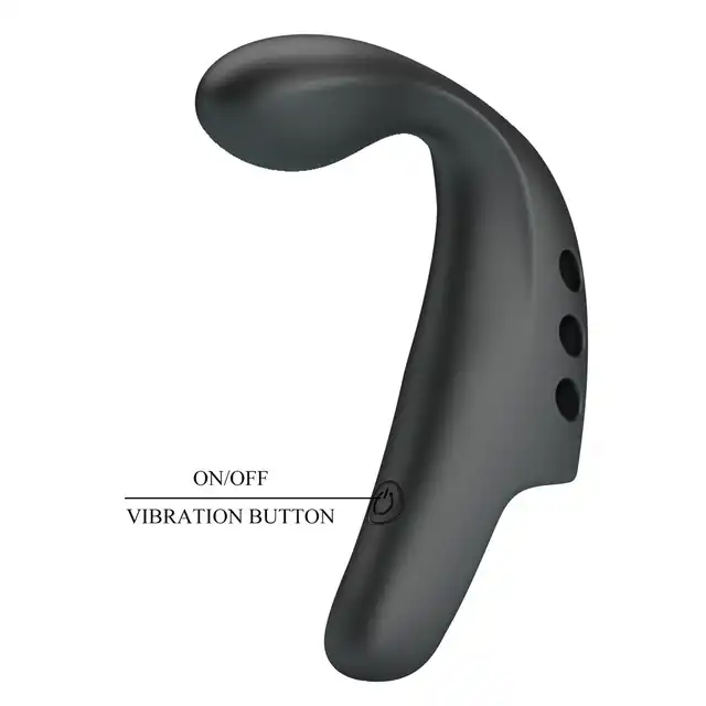 Pretty Love - Vibrating Gorgon Black. Wibrator na palec z eibrującą nakładką do Punkt G. Intensywna stymulacja i wygoda